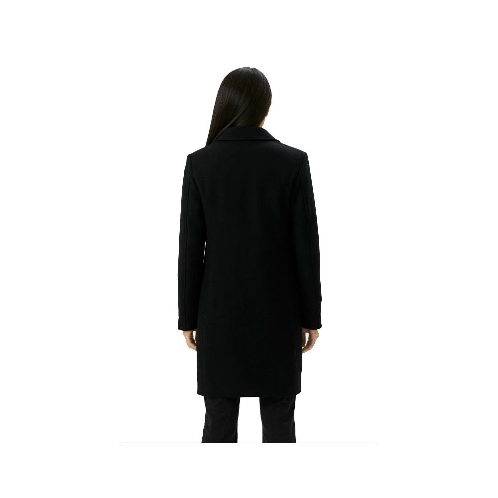 Love Moschino Black Wool Women Coat $868.00 Love Moschino Luzworld