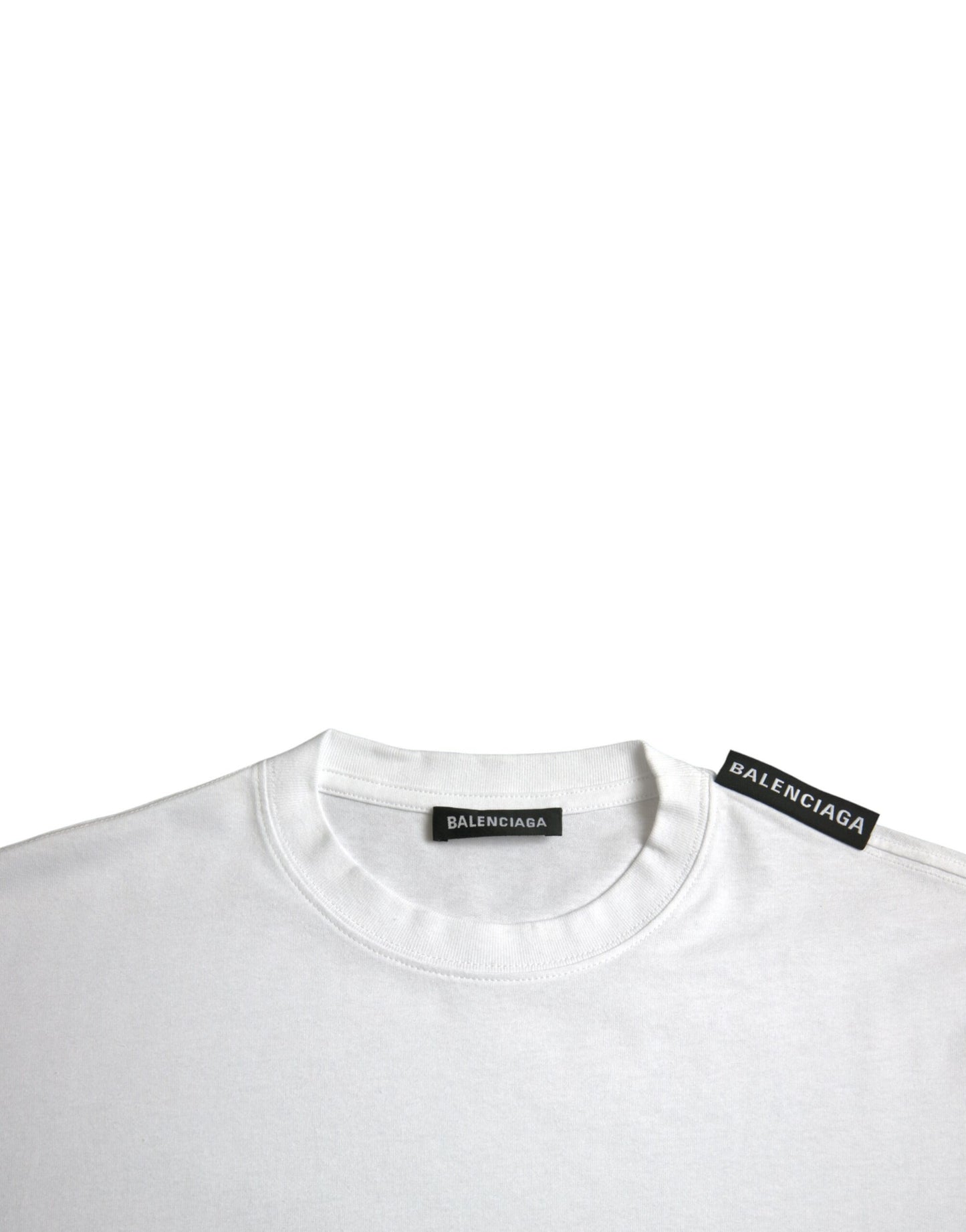 Balenciaga Off White Cotton Jersey Round Neck T-shirt $863.00 Balenciaga Luzworld