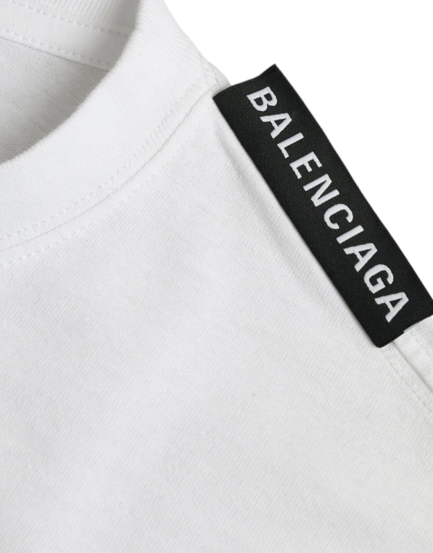 Balenciaga Off White Cotton Jersey Round Neck T-shirt $863.00 Balenciaga Luzworld