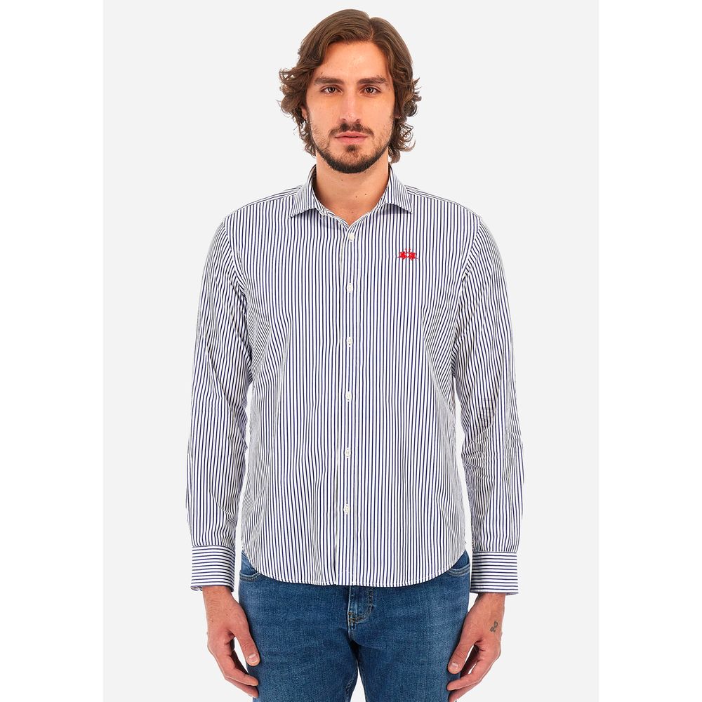 La Martina White Cotton Shirt $219.00 La Martina Luzworld