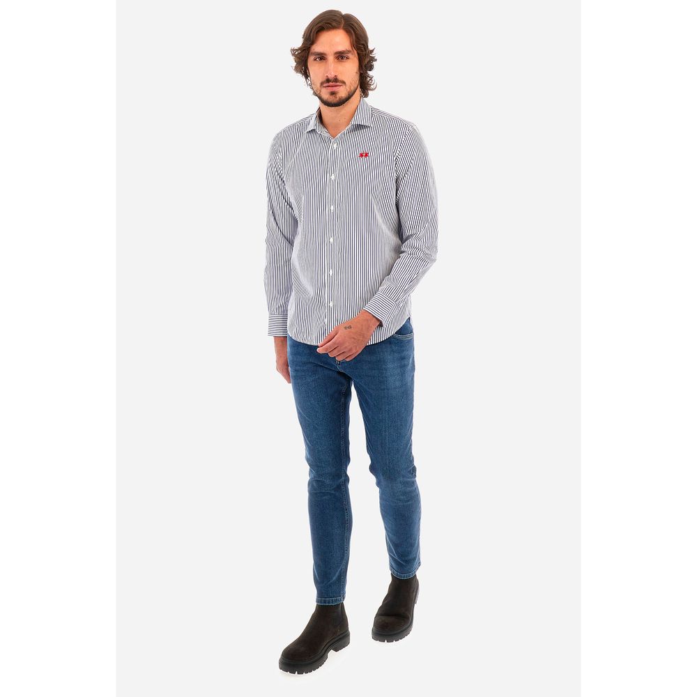 La Martina White Cotton Shirt $219.00 La Martina Luzworld