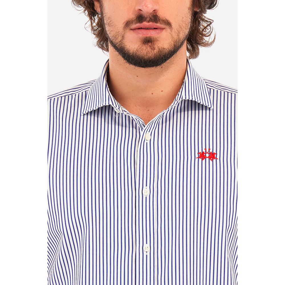 La Martina White Cotton Shirt $219.00 La Martina Luzworld