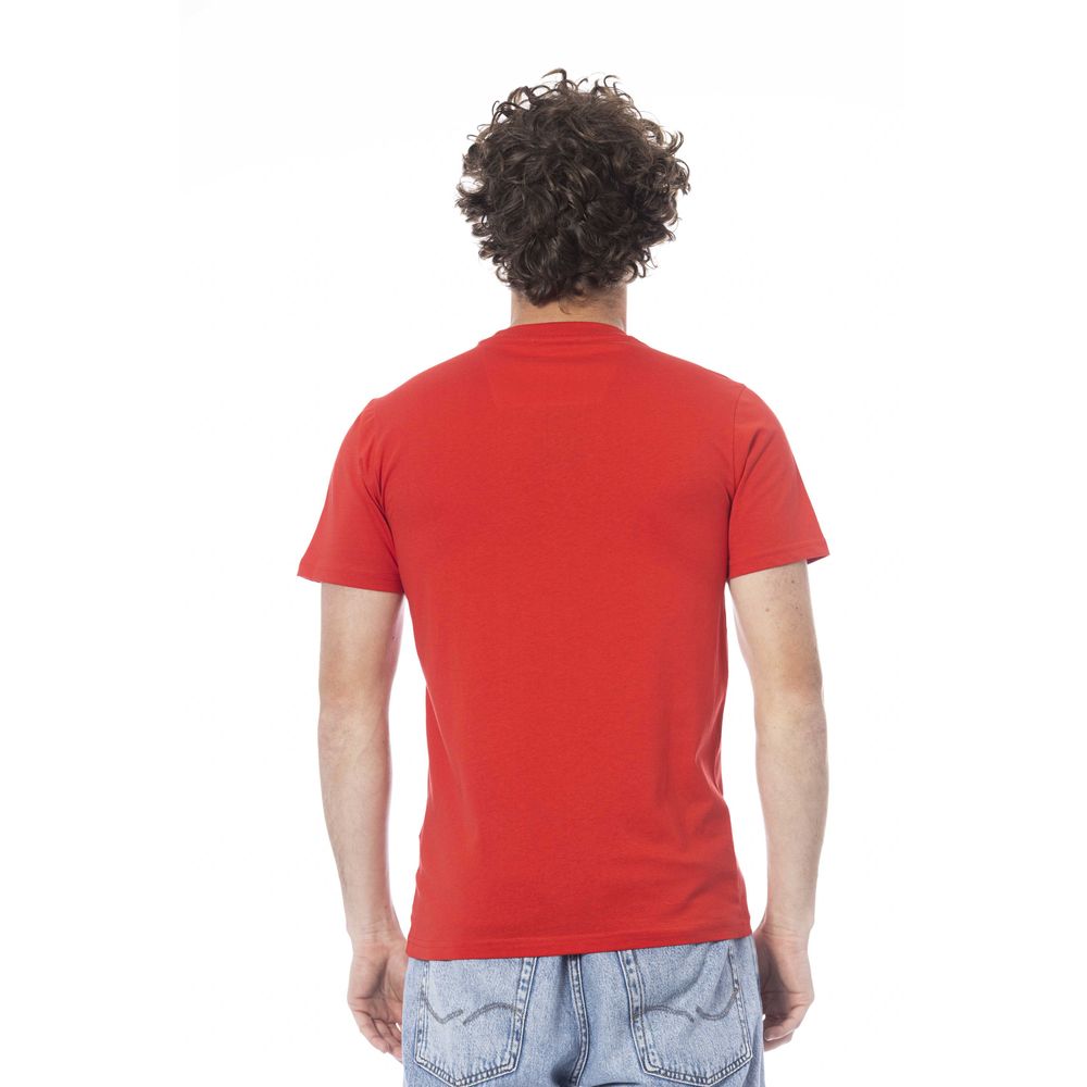 Cavalli Class Red Cotton Men T-Shirt $163.00 Cavalli Class Luzworld
