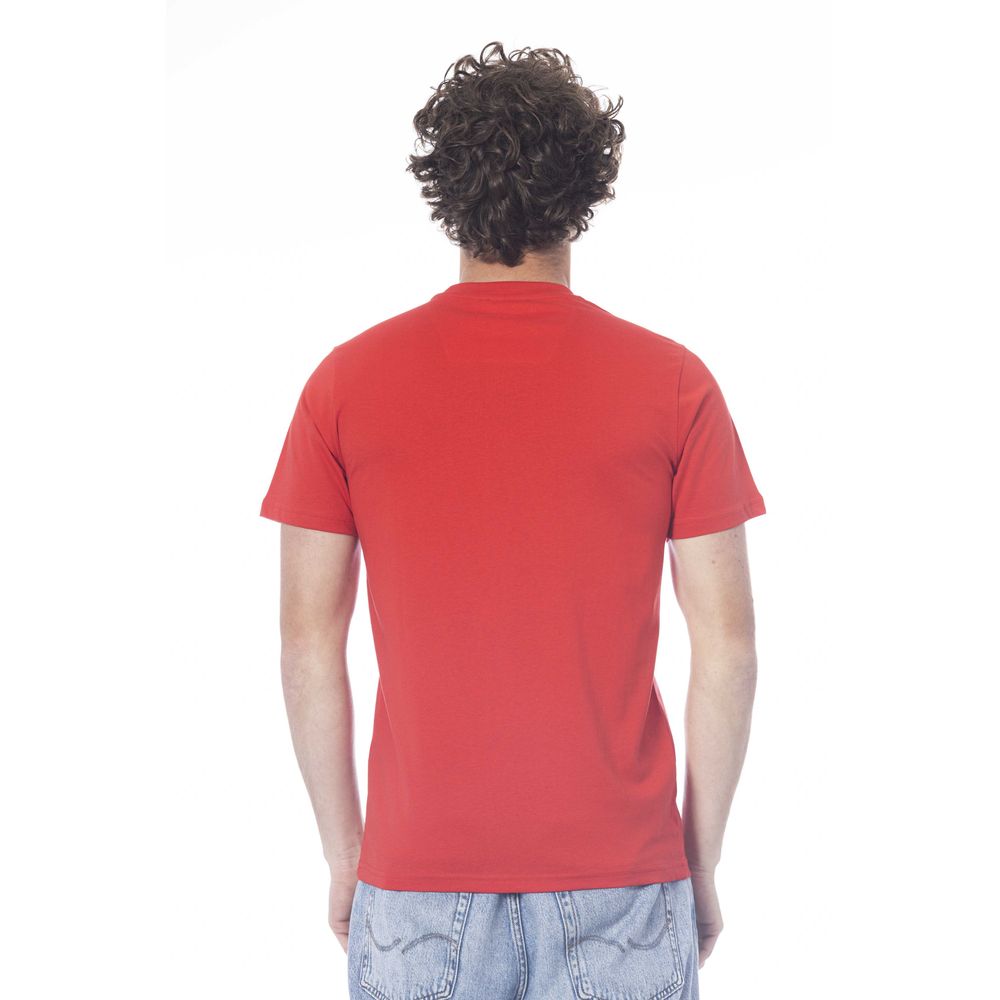 Cavalli Class Red Cotton Men T-Shirt $163.00 Cavalli Class Luzworld