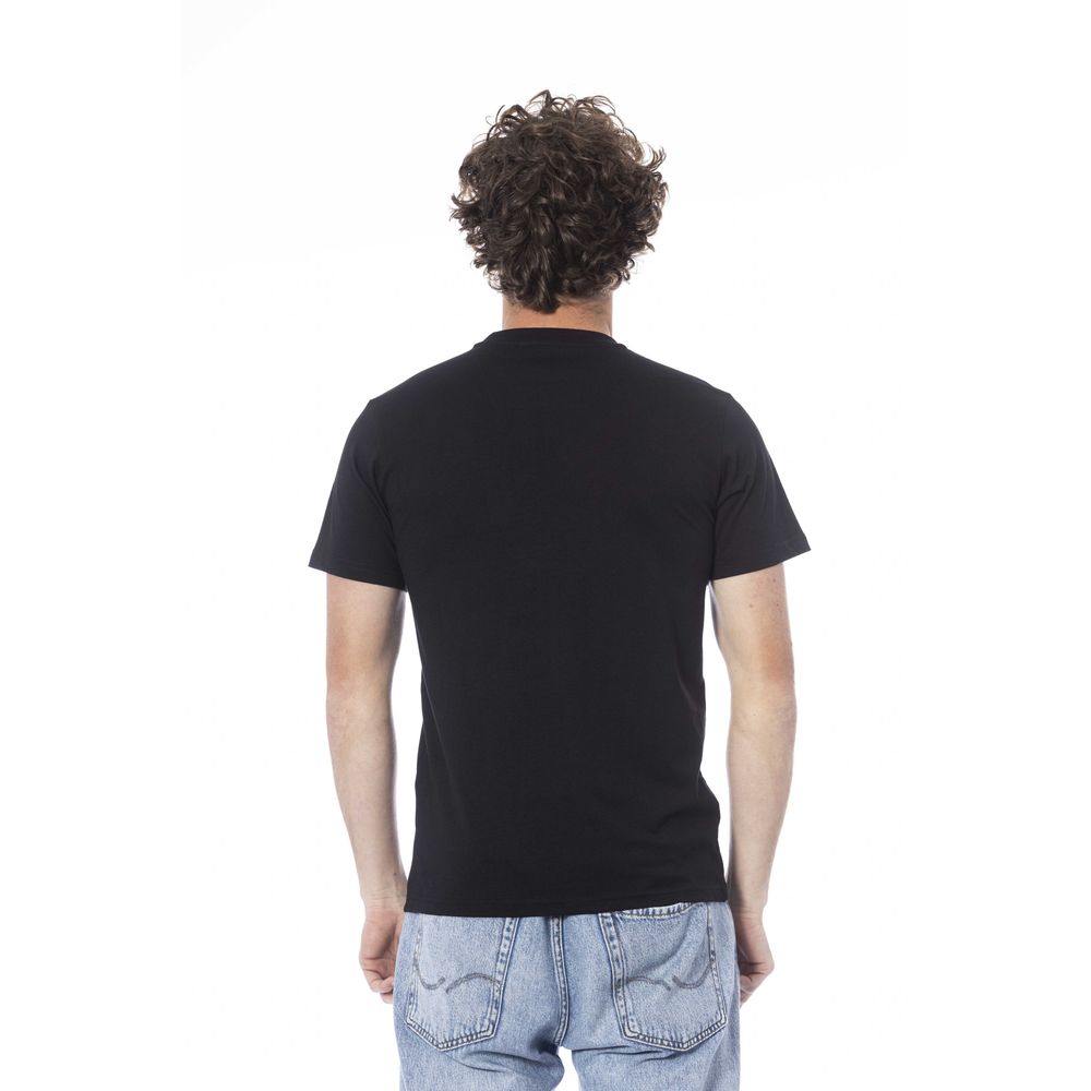 Cavalli Class Black Cotton Men T-Shirt $163.00 Cavalli Class Luzworld