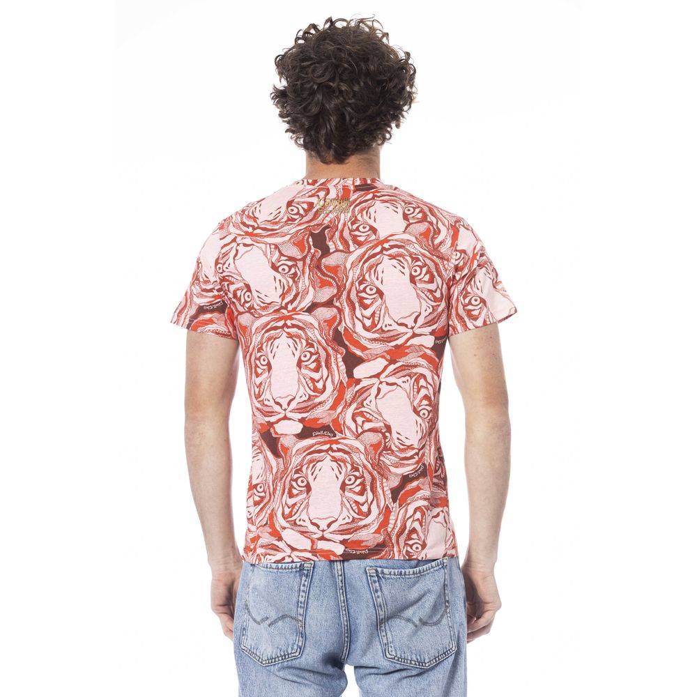 Cavalli Class Red Cotton Men T-Shirt $156.00 Cavalli Class Luzworld