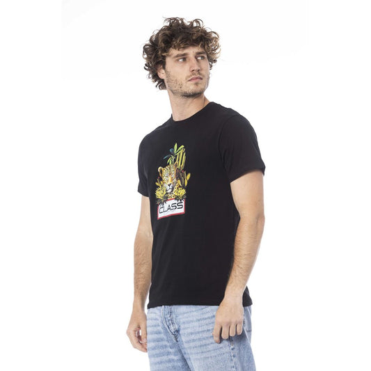 Cavalli Class Black Cotton Men T-Shirt $156.00 Cavalli Class Luzworld