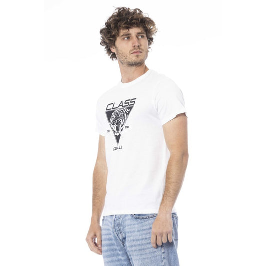 Cavalli Class White Cotton Men's T-Shirt $156.00 Cavalli Class Luzworld