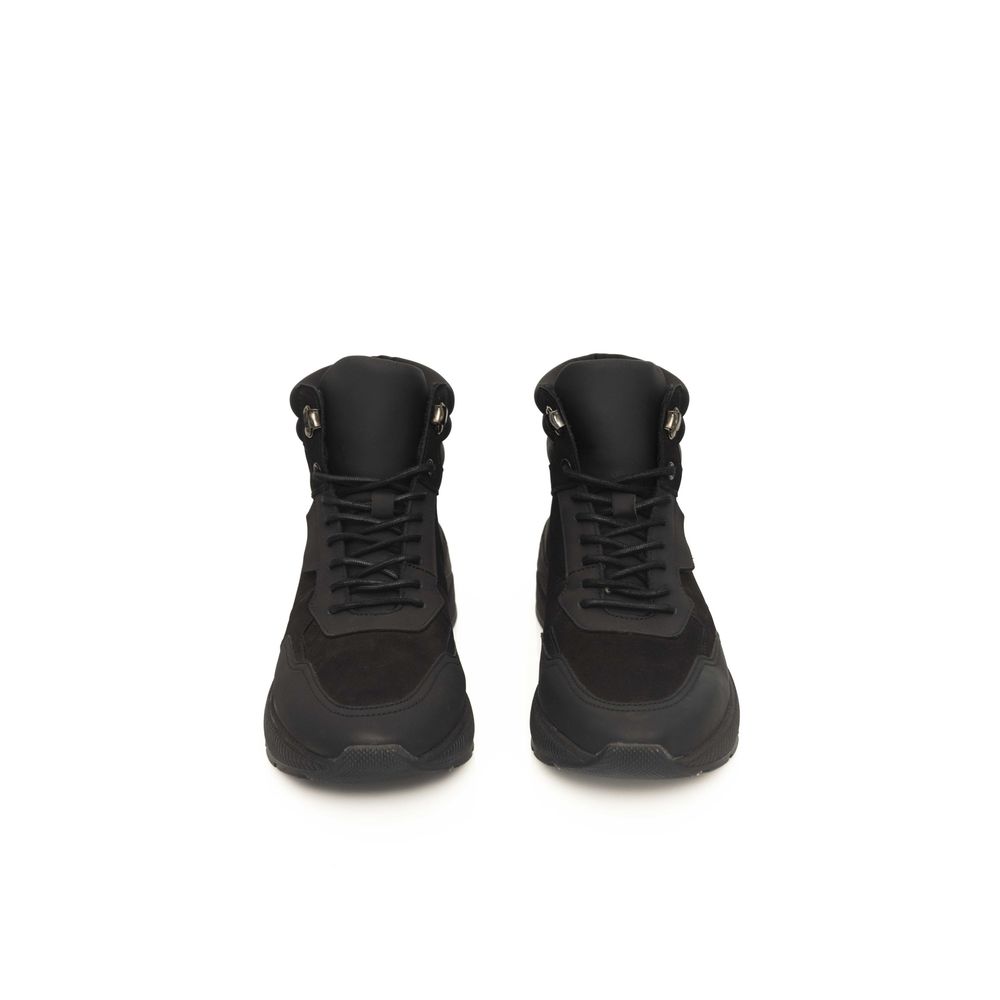 Cerruti 1881 Black Leather Men Sneaker $721.00 Cerruti 1881 Luzworld