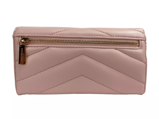 Michael Kors Jet Set Travel Large Quilted Leather Trifold Wallet Powder Blush $559.00 Michael Kors Luzworld