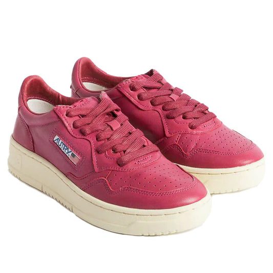 Autry Fuchsia Goatskin Women Sneaker $300.00 Autry Luzworld