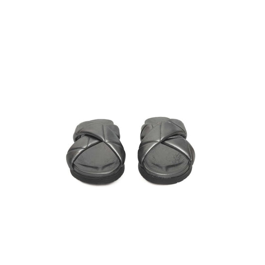 Cerruti 1881 Gray Lambskin Women Sandal $607.00 Cerruti 1881 Luzworld
