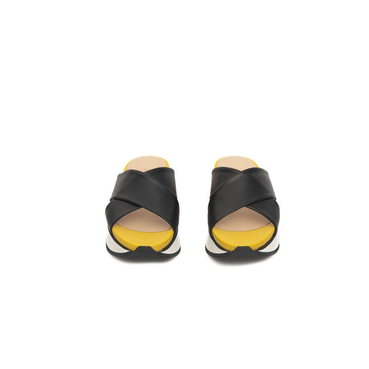 Cerruti 1881 Black Calfskin Women Sandal $674.00 Cerruti 1881 Luzworld