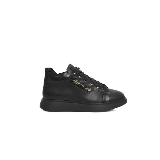 Cerruti 1881 Black Leather Women Sneaker $721.00 Cerruti 1881 Luzworld
