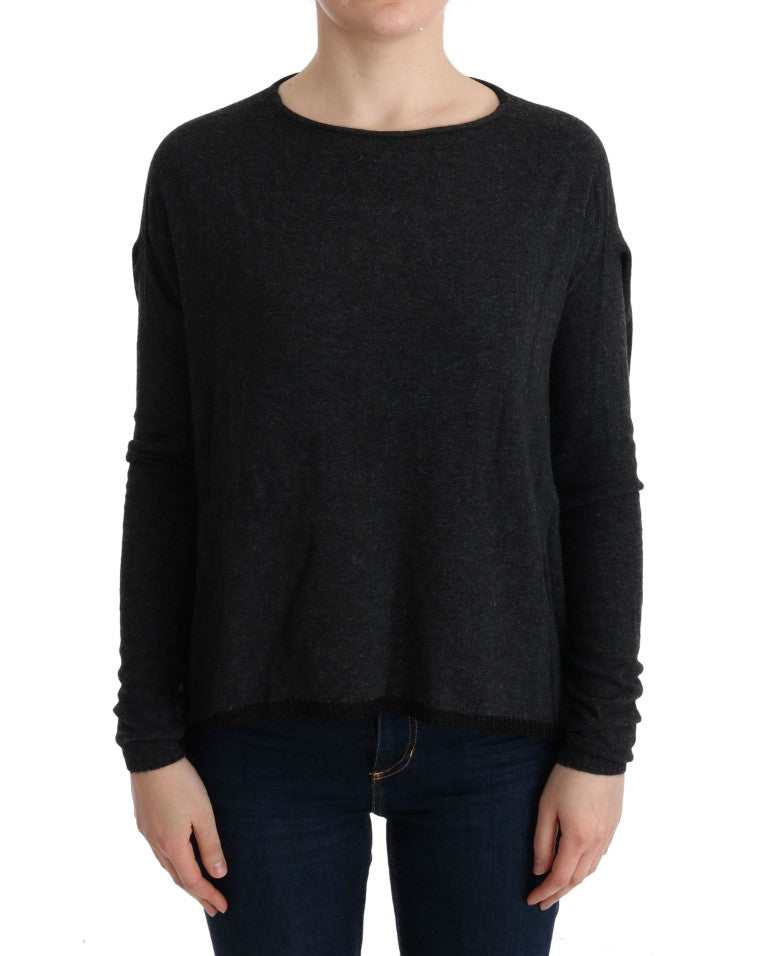 Costume National Gray Viscose Knitted Sweater $537.00 Costume National Luzworld