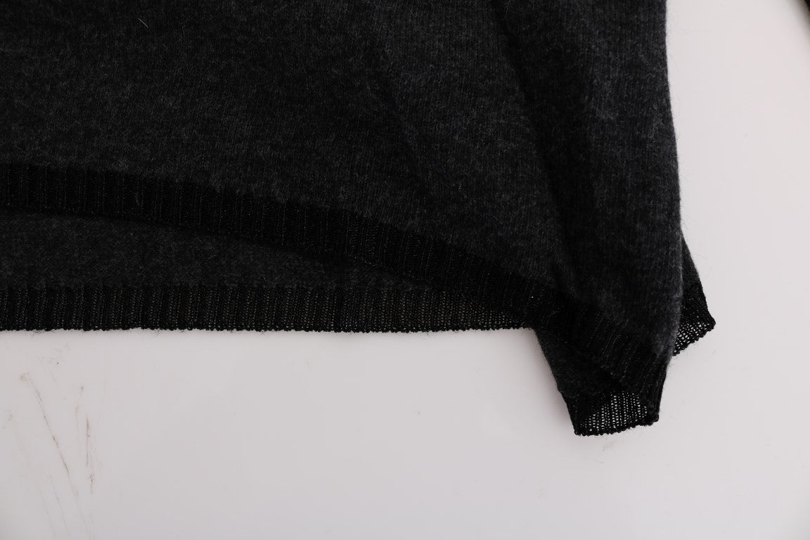 Costume National Gray Viscose Knitted Sweater $537.00 Costume National Luzworld