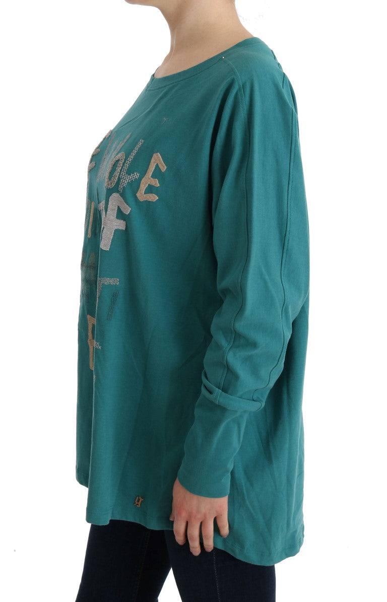 John Galliano Green Cotton Oversized Sweater $262.00 John Galliano Luzworld