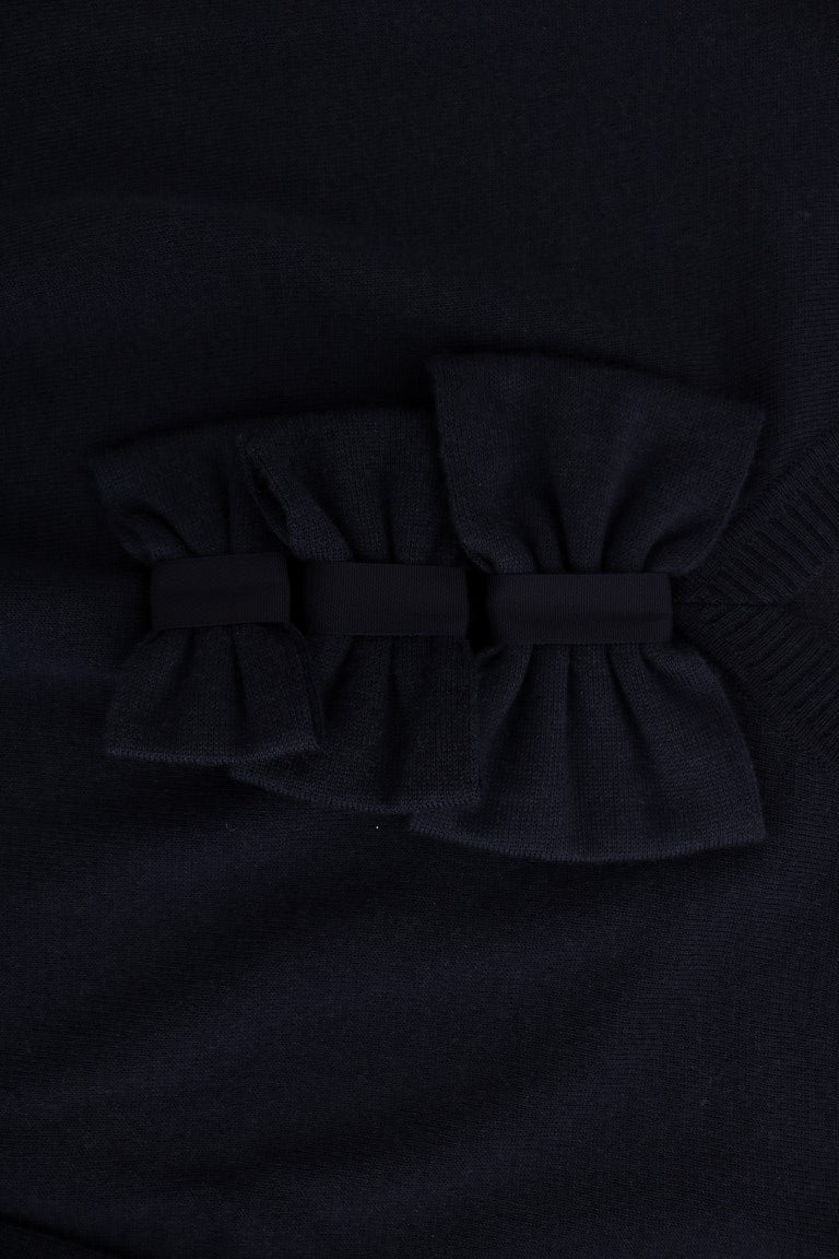 MARGHI LO' Blue Wool Long Sleeve Shift Dress $552.00 MARGHI LO' Luzworld
