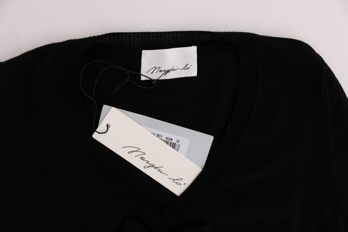 MARGHI LO' Black Wool Long Sleeve Shift Dress $552.00 MARGHI LO' Luzworld
