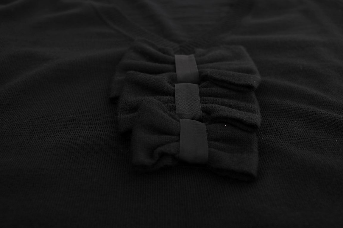 MARGHI LO' Black Wool Long Sleeve Shift Dress $552.00 MARGHI LO' Luzworld