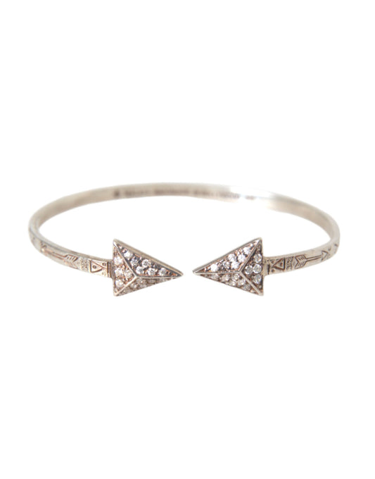 Nialaya Arrow Crystal 925 Silver Bangle Bracelet Women $816.00 Nialaya Luzworld