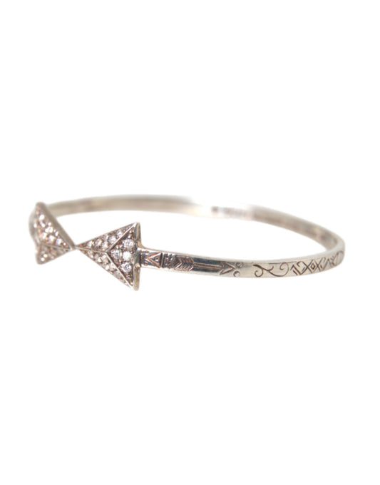 Nialaya Arrow Crystal 925 Silver Bangle Bracelet Women $816.00 Nialaya Luzworld