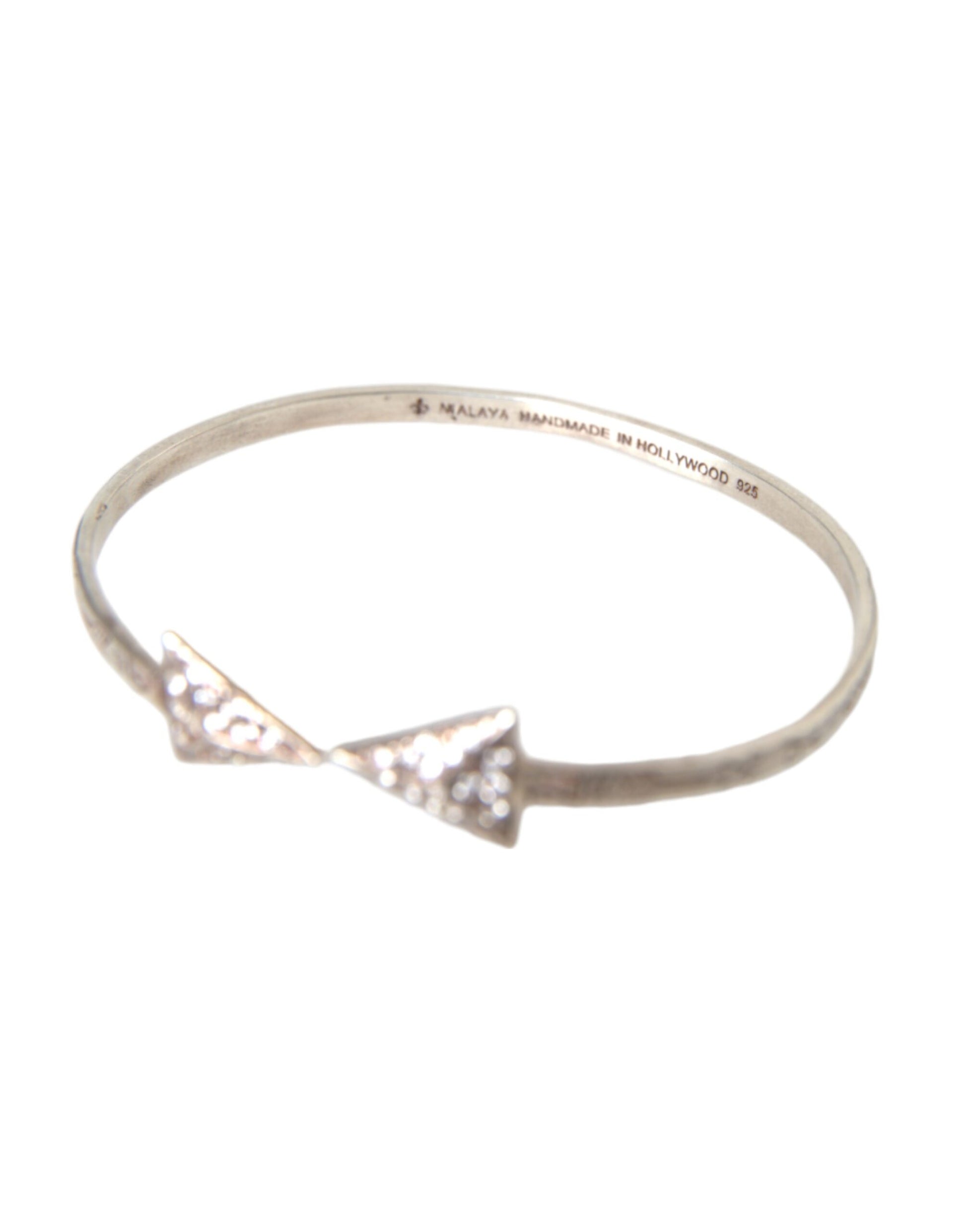 Nialaya Arrow Crystal 925 Silver Bangle Bracelet Women $816.00 Nialaya Luzworld