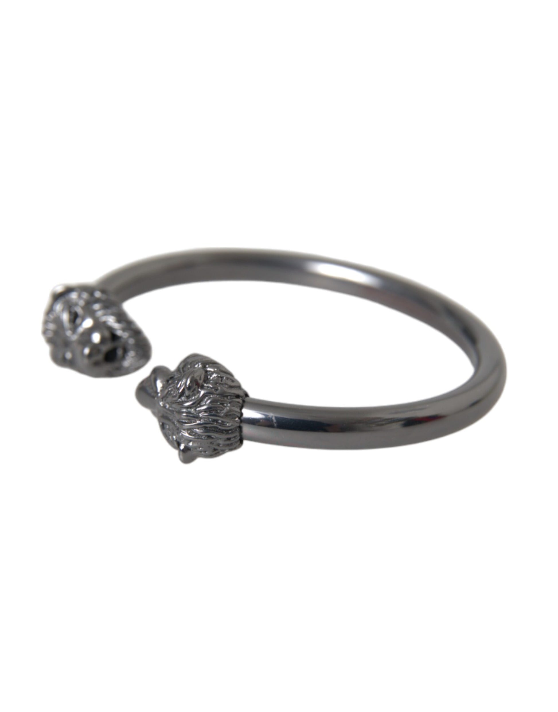 Nialaya Black Rhodium Lion Bangle Bracelet Women $816.00 Nialaya Luzworld
