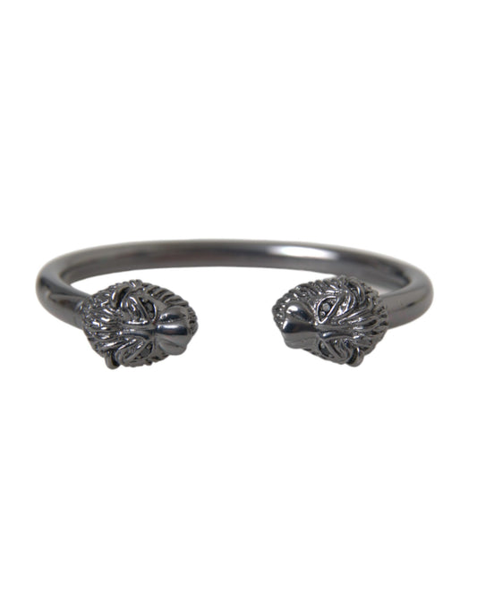 Nialaya Black Rhodium Lion Bangle Bracelet Women $816.00 Nialaya Luzworld