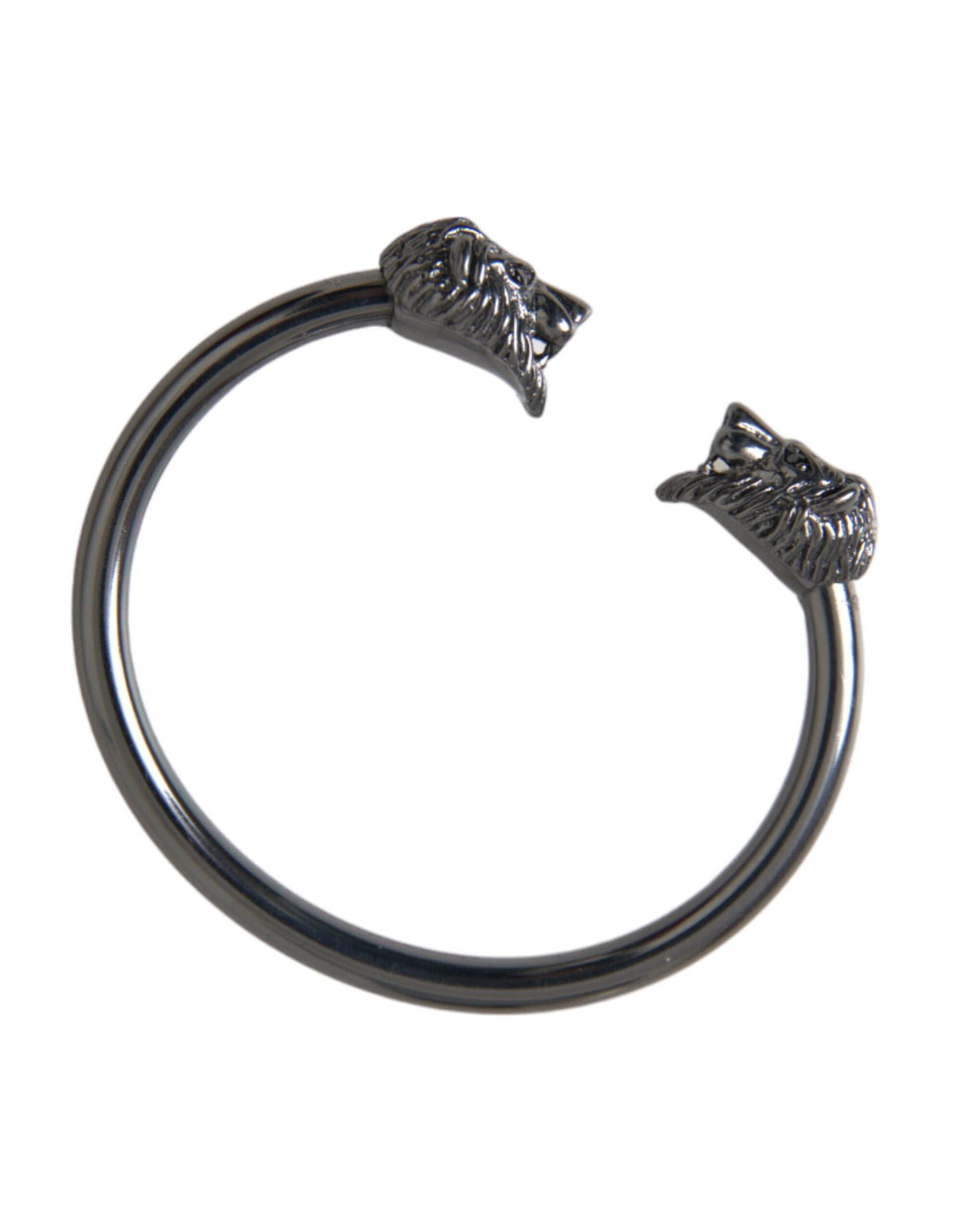 Nialaya Black Rhodium Lion Bangle Bracelet Women $816.00 Nialaya Luzworld