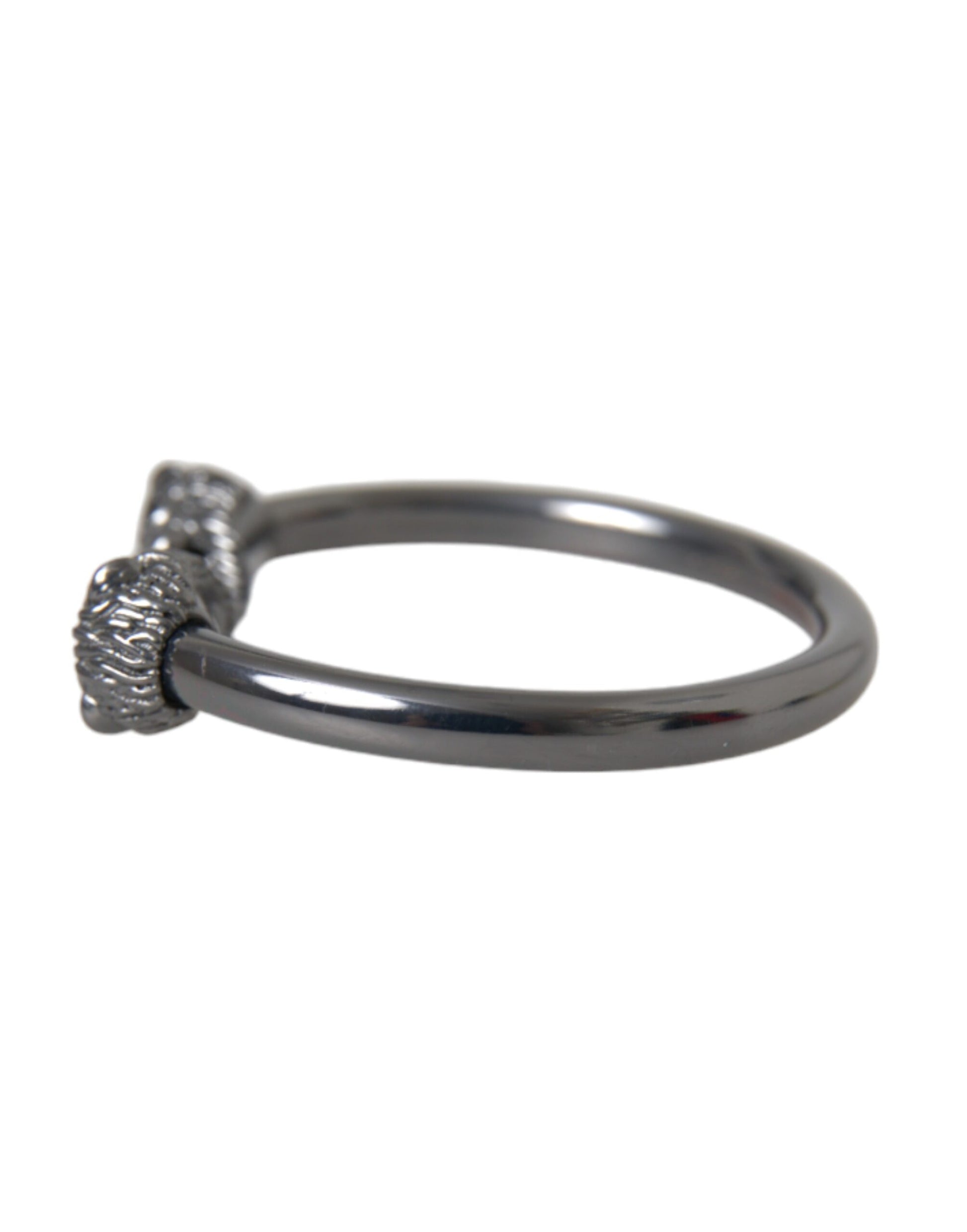 Nialaya Black Rhodium Lion Bangle Bracelet Women $816.00 Nialaya Luzworld