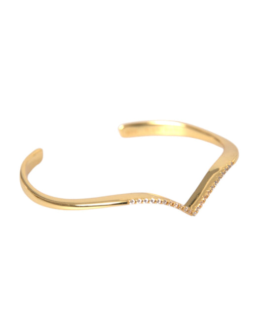 Nialaya Arched Wing Cuff Skyfall Gold CZ 925 Bracelet $520.00 Nialaya Luzworld