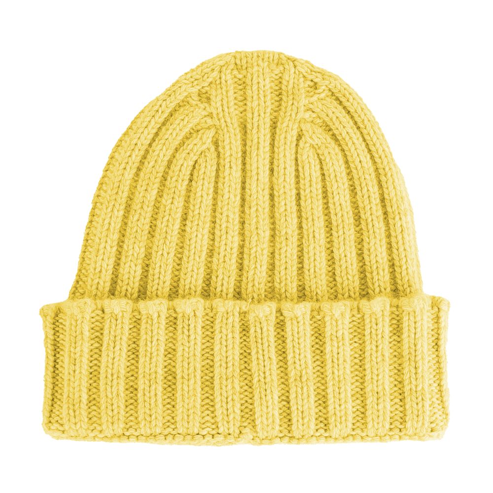 Made in Italy Yellow Cashmere Hats & Cap $204.00 Made in Italy Luzworld