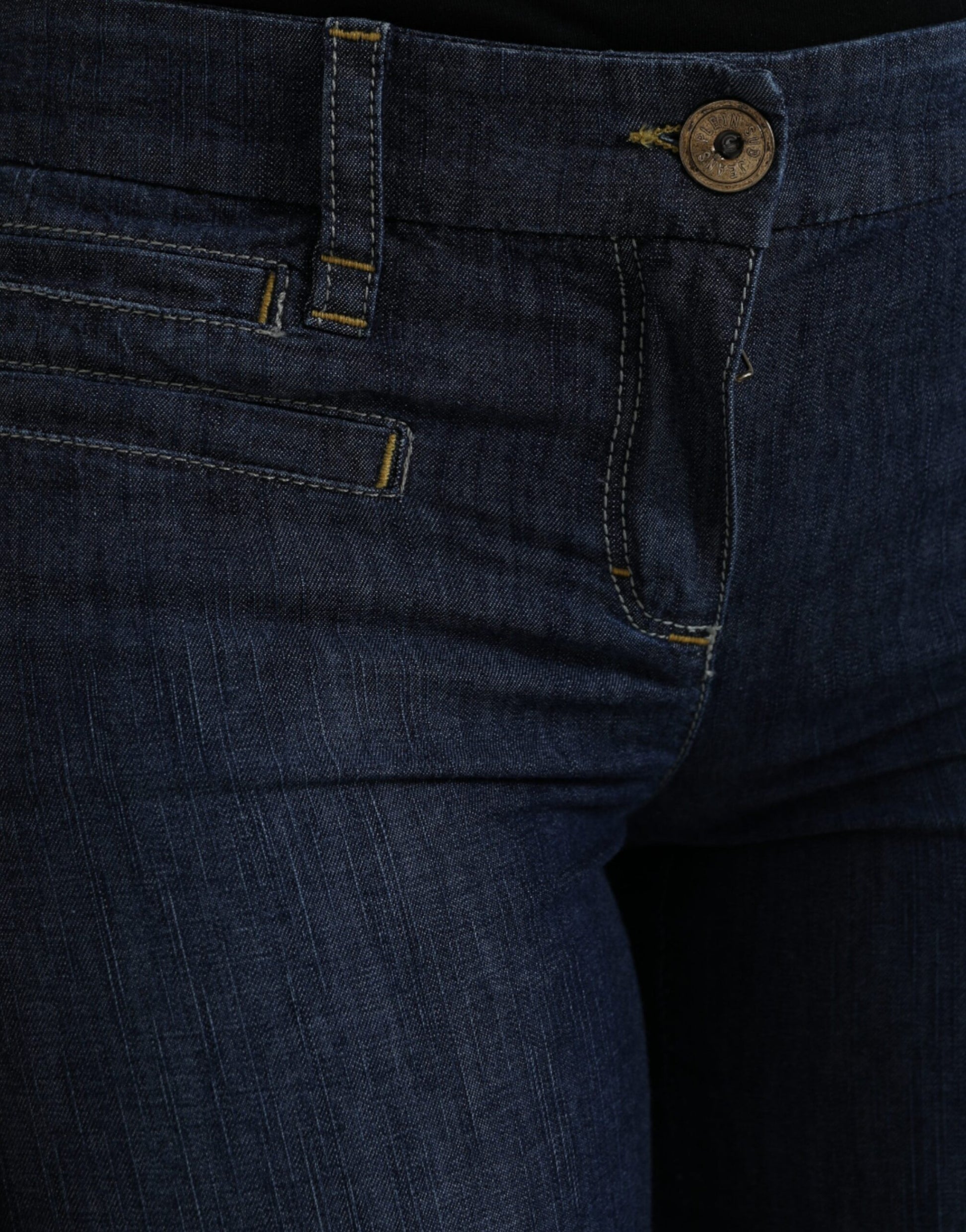 PLEIN SUD Dark Blue Cotton Bootcut Denim Jeans $695.00 PLEIN SUD Luzworld