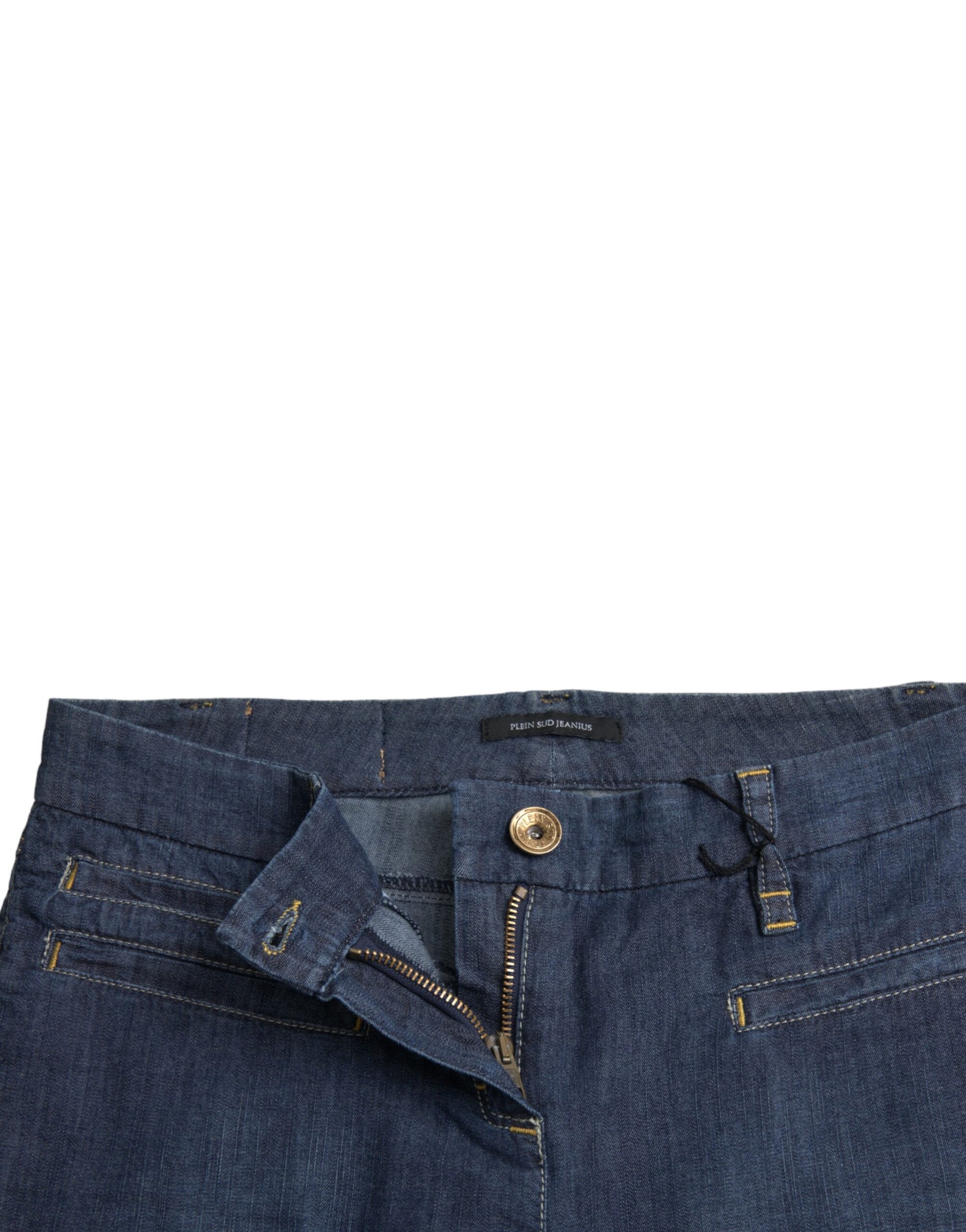 PLEIN SUD Dark Blue Cotton Bootcut Denim Jeans $695.00 PLEIN SUD Luzworld