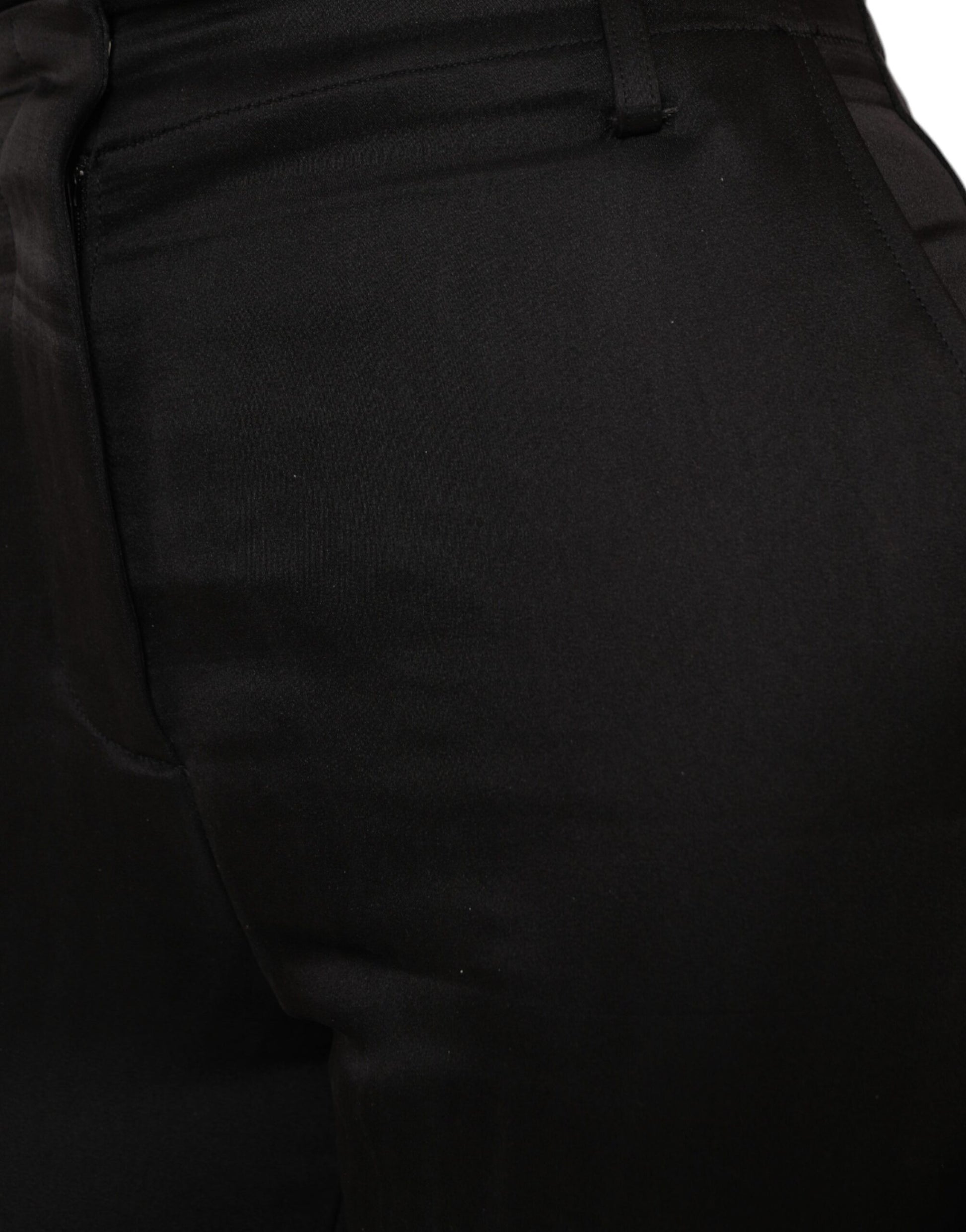 Ermanno Scervino Black High Waist Capri Cropped Pants $1051.00 Ermanno Scervino Luzworld