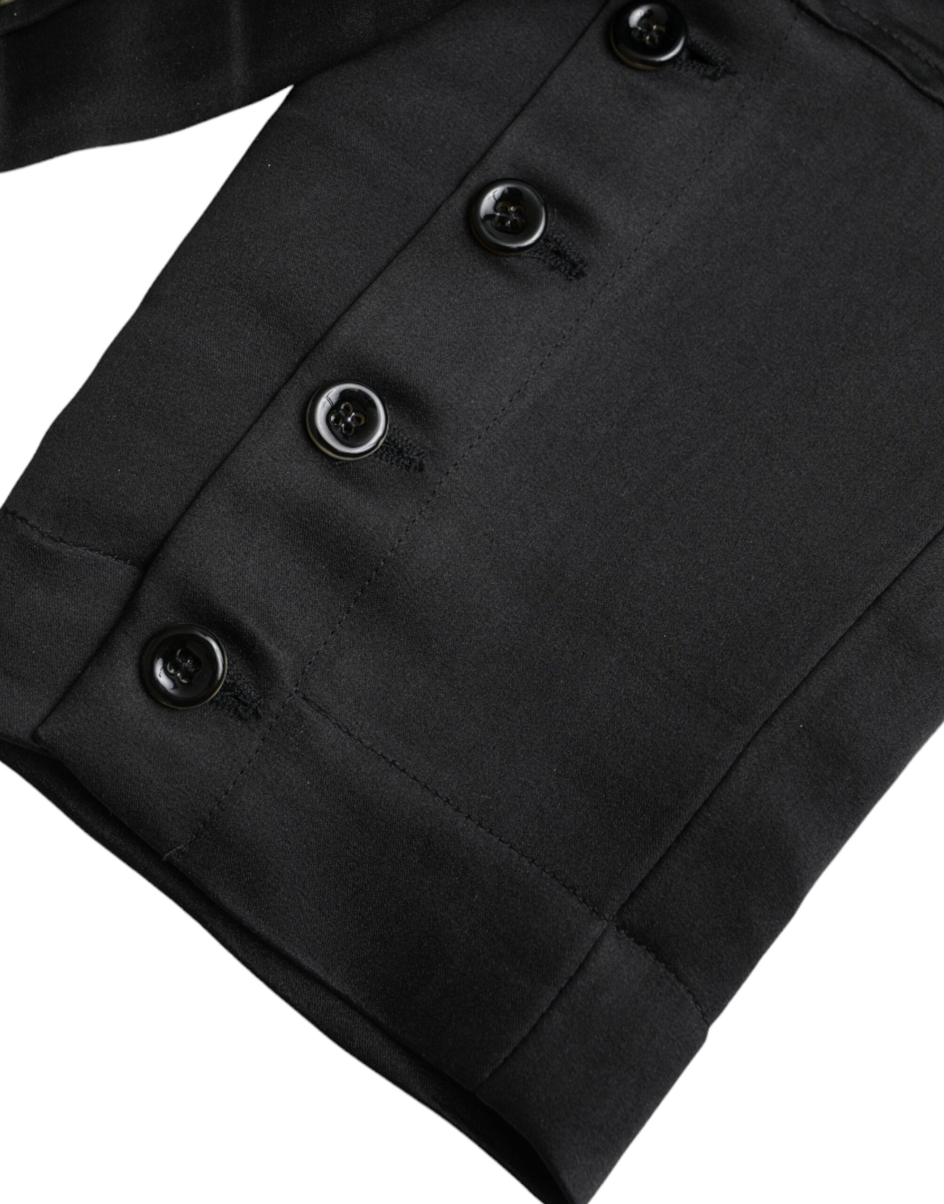 Ermanno Scervino Black High Waist Capri Cropped Pants $1051.00 Ermanno Scervino Luzworld