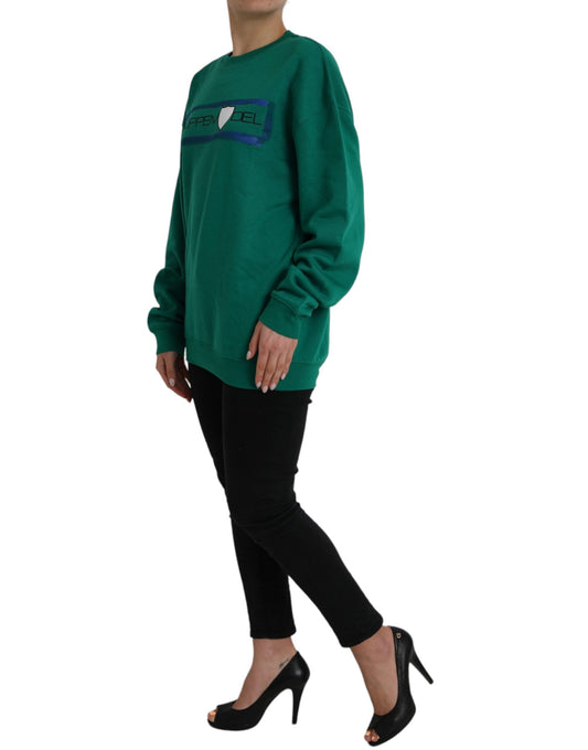 Philippe Model Green Cotton Logo Print Long Sleeves Pullover Sweater $559.00 Philippe Model Luzworld