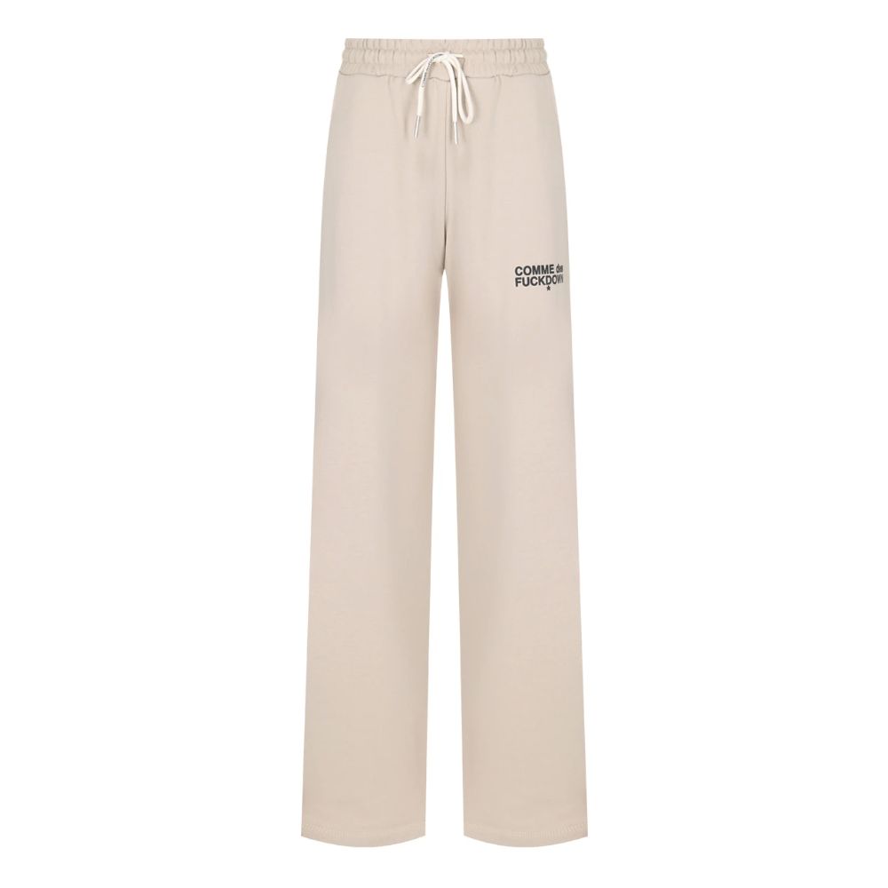 Comme Des Fuckdown Beige Cotton Women Palazzo Pants $208.00 Comme Des Fuckdown Luzworld
