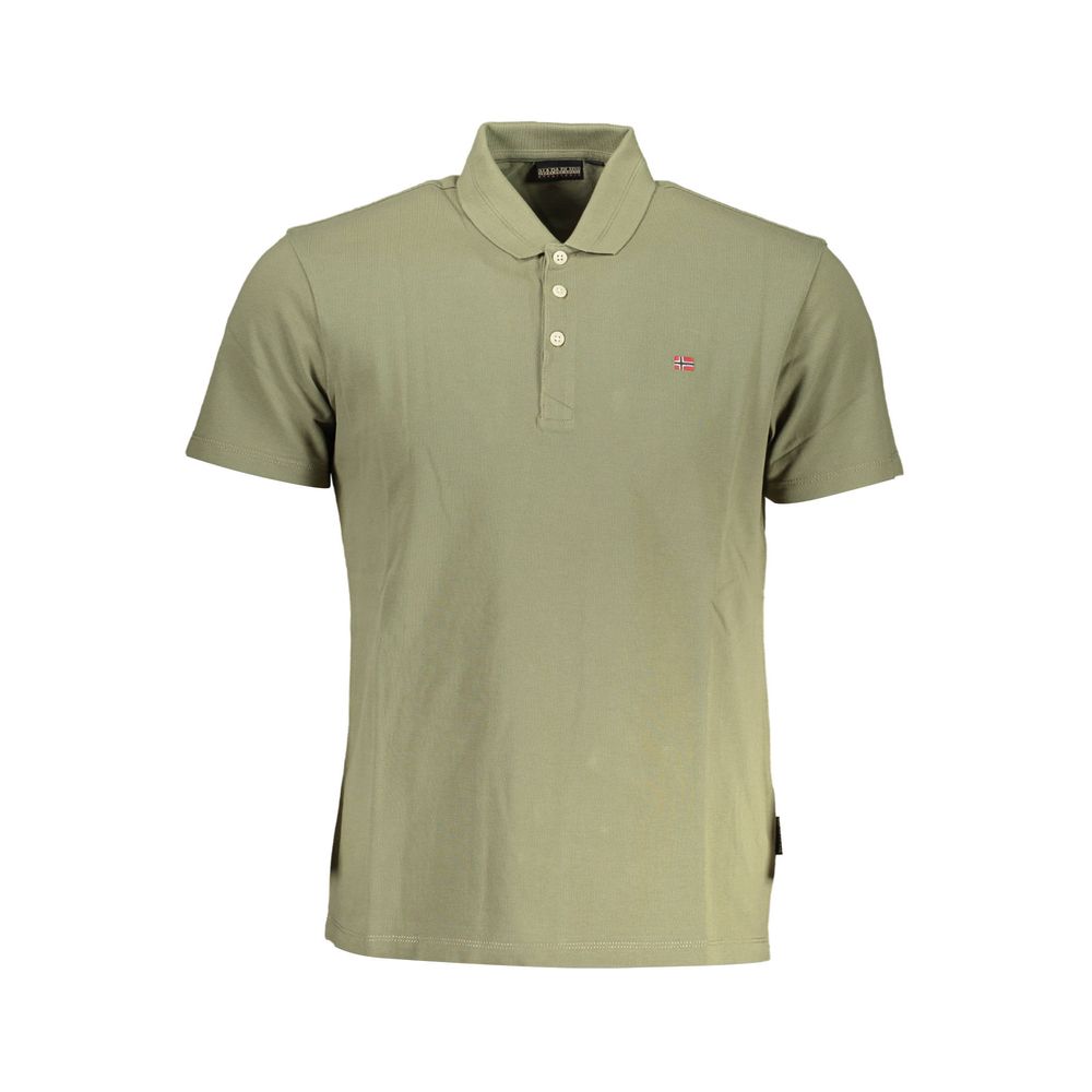 Napapijri Green Cotton Mens Polo Shirt $163.00 Napapijri Luzworld
