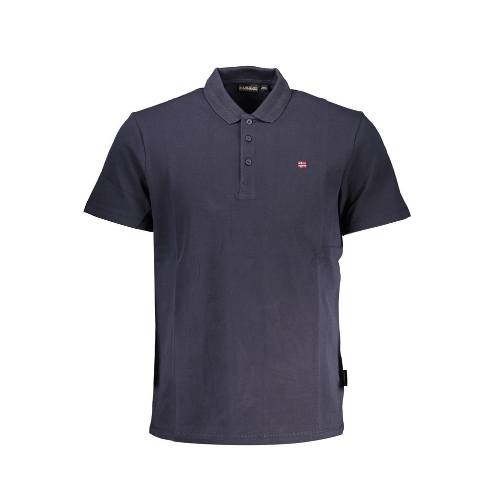 Napapijri Blue Cotton Men Polo $163.00 Napapijri Luzworld