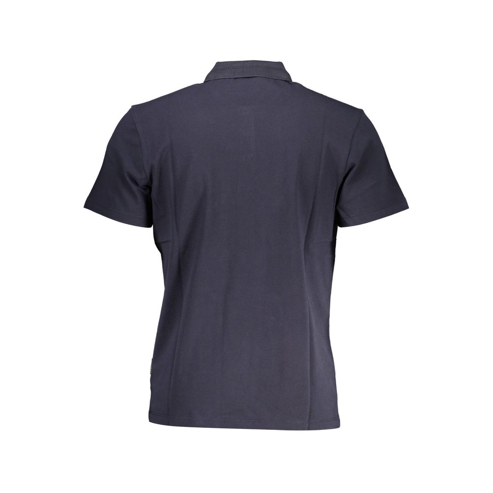 Napapijri Blue Cotton Men Polo $163.00 Napapijri Luzworld