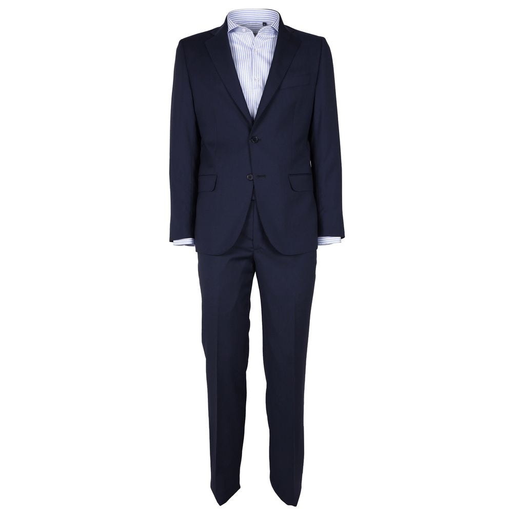 Made in Italy Blue Wool Men's Suit $2311.00 Made in Italy Luzworld