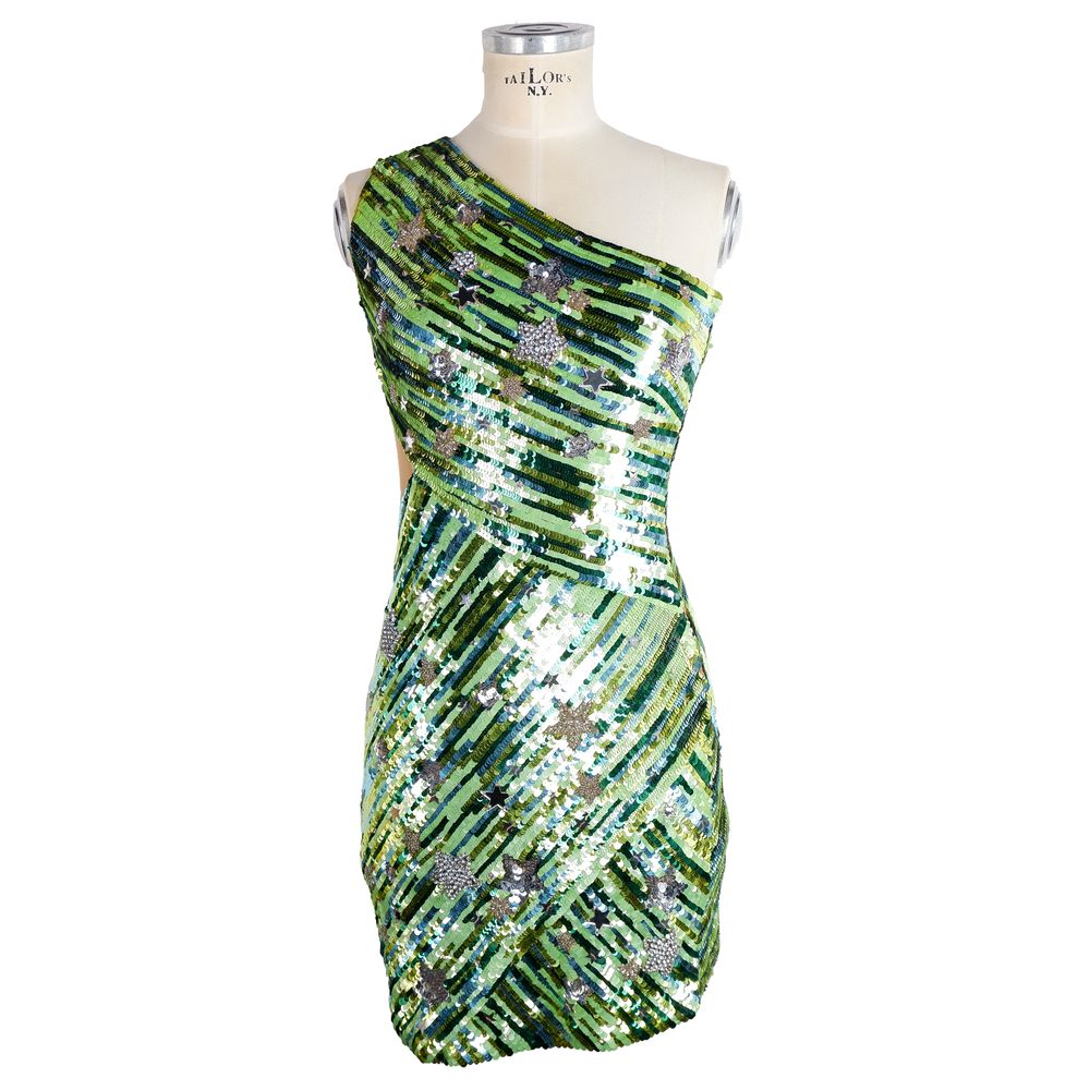 Elisabetta Franchi Green Polyamide Women Dress $1756.00 Elisabetta Franchi Luzworld