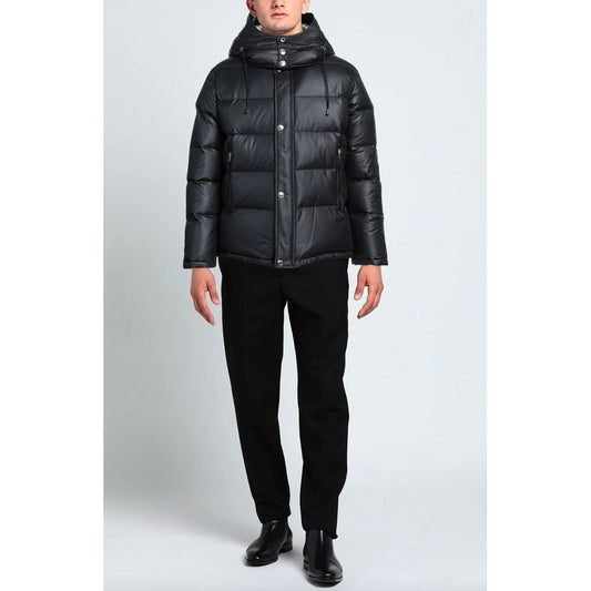 Aquascutum Black Polyester Men Jacket with Removable Hood $1884.00 Aquascutum Luzworld
