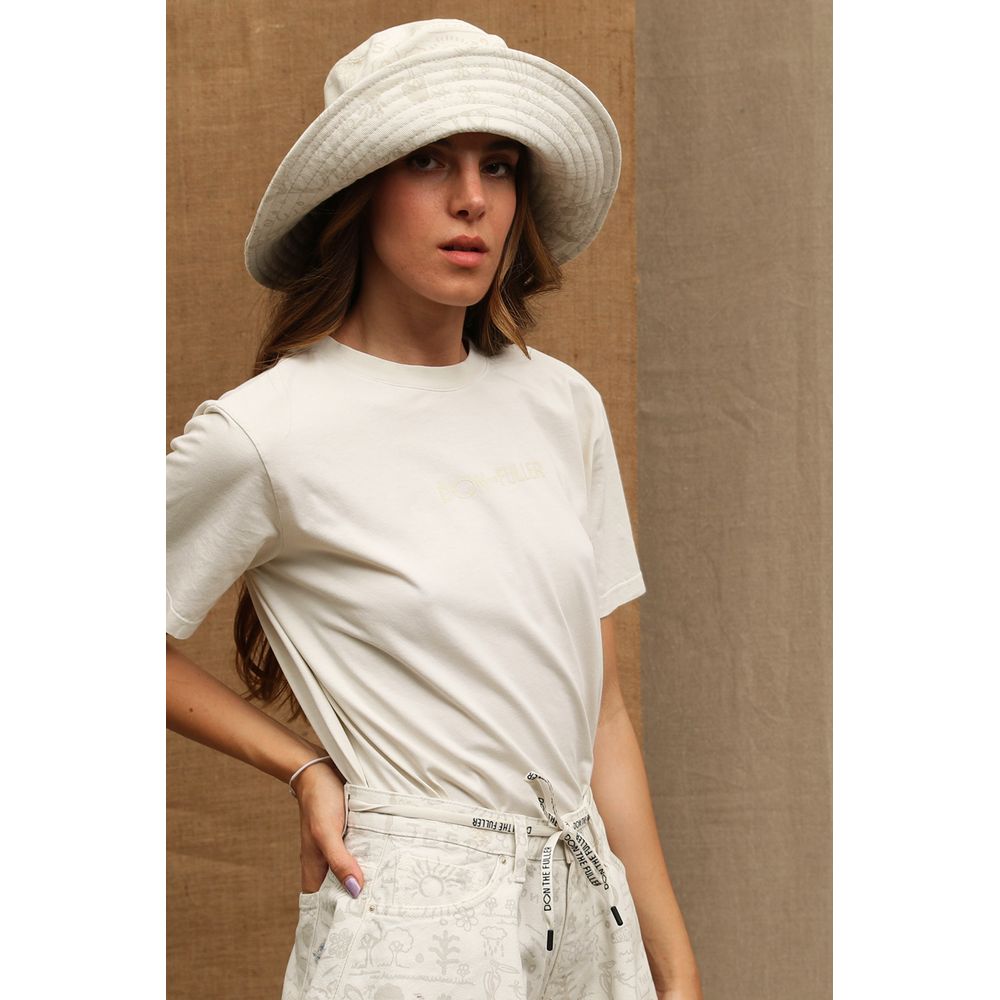 Don The Fuller "White Cotton Women T-Shirt" $251.00 Don The Fuller Luzworld