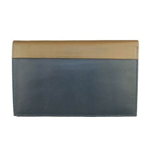 Cavalli Class Blue Leather Men Wallet $201.00 Cavalli Class Luzworld