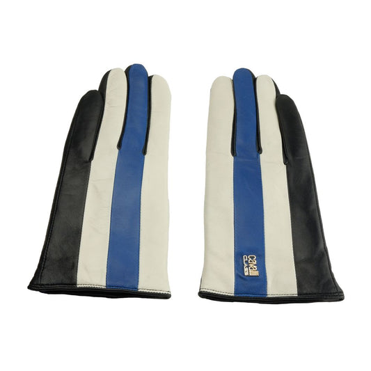 Cavalli Class Blue Lambskin Women Glove $207.00 Cavalli Class Luzworld