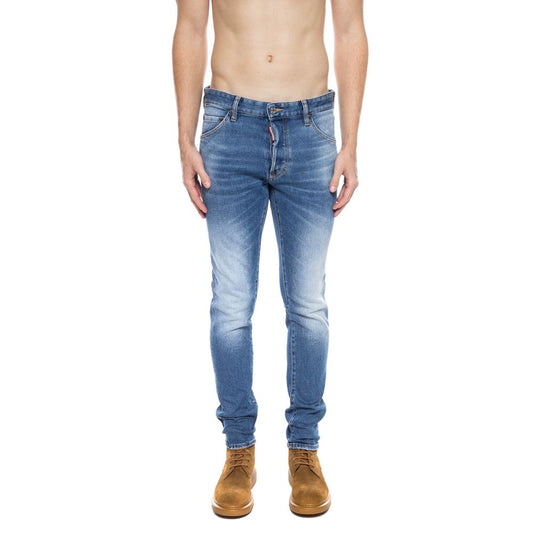 Dsquared² Blue Cotton Men's Distressed Jean $747.00 Dsquared² Luzworld