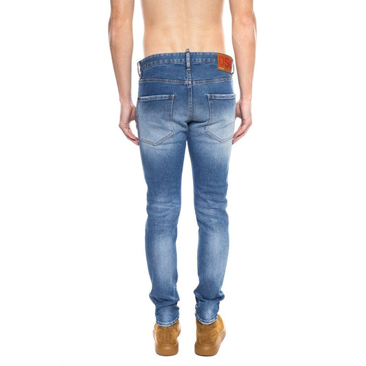 Dsquared² Blue Cotton Men's Distressed Jean $747.00 Dsquared² Luzworld